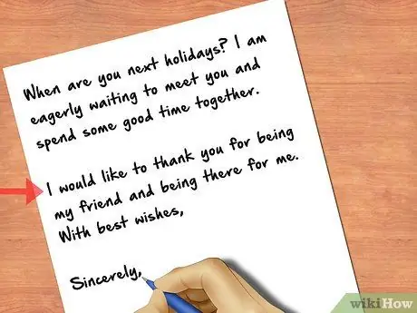 Искренне закончить письмо Шаг 4