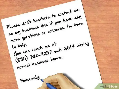 Искренне закончить письмо Шаг 7