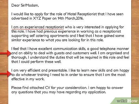 Напишите сопроводительное письмо в гостиницу Шаг 11