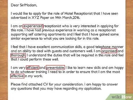 Напишите сопроводительное письмо в гостиницу Шаг 12