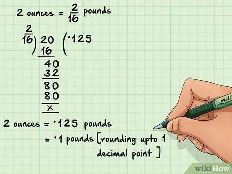 Перевести десятые доли фунта в унции Шаг 15