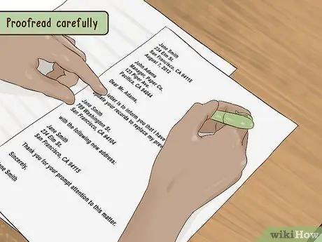 Напишите письмо об изменении адреса Шаг 13