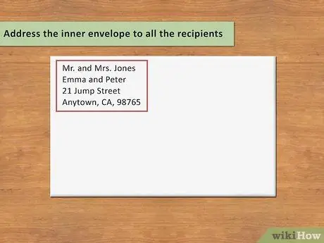 Конверт адресован семье Шаг 10