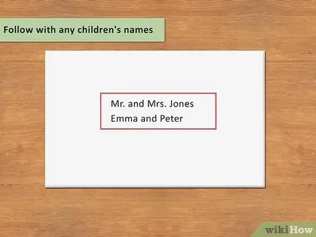 Обращение конверта к семье Шаг 5