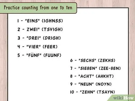 Сосчитайте до 20 в немецком шаге 4