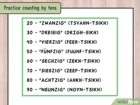 Сосчитайте до 20 в немецком Шаге 7