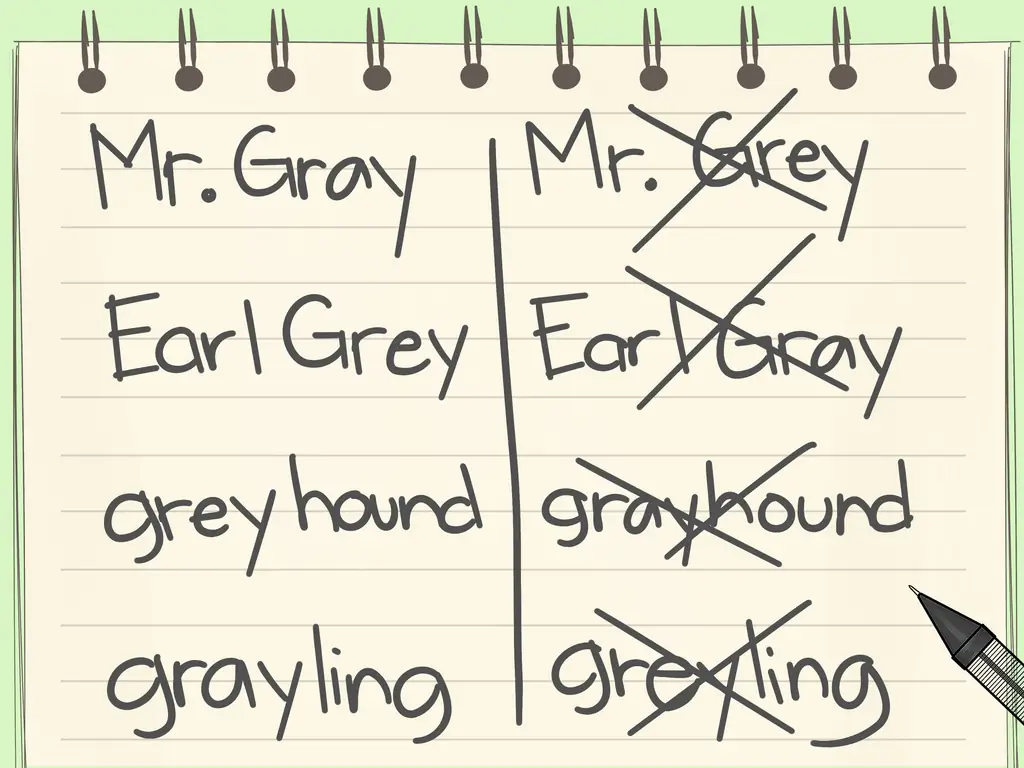 Как написать по буквам серый цвет: 9 шагов (с картинками)