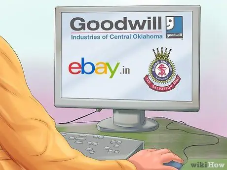 Найдите значения для предметов, переданных на благотворительность Шаг 3