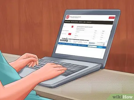 Найдите значения для предметов, переданных на благотворительность Шаг 8