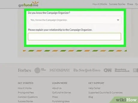 Сообщить о мошенничестве GoFundMe Шаг 5