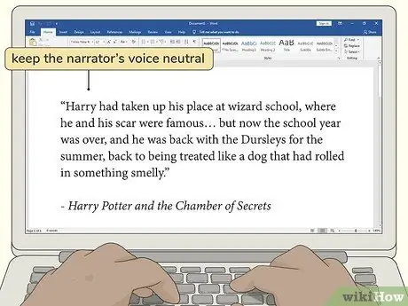 Напишите близко от третьего лица, шаг 3