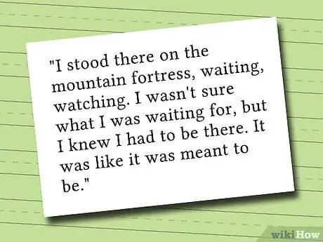 Напишите хороший описательный рассказ Шаг 1