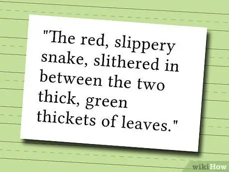 Напишите хороший описательный рассказ Шаг 2