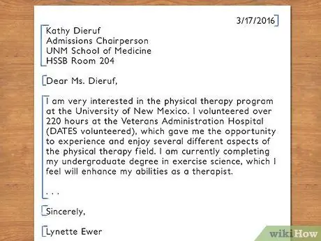 Напишите письмо о заинтересованности в аспирантуру. Шаг 6