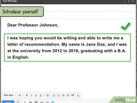 Запросить рекомендательное письмо по электронной почте Шаг 4