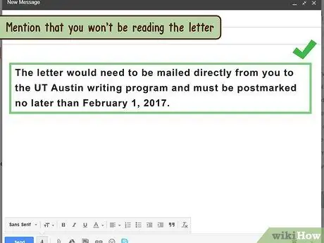 Запросить рекомендательное письмо по электронной почте Шаг 6