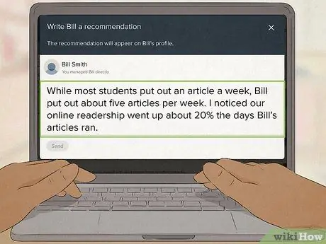 Напишите рекомендацию LinkedIn Шаг 11