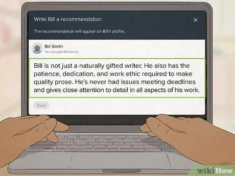 Напишите рекомендацию для LinkedIn Шаг 9