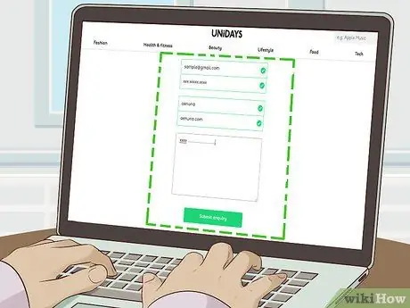 Связаться с Unidays Step 4