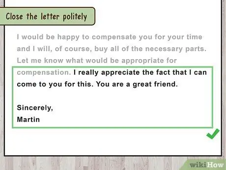 Написать письмо с просьбой об услуге Шаг 10