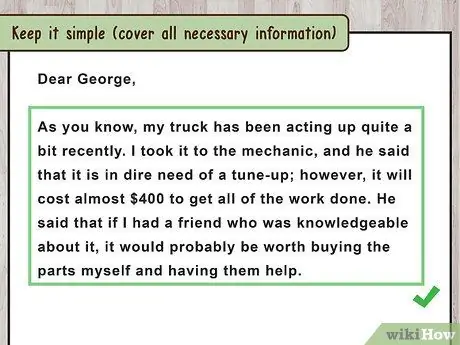 Написать письмо с просьбой об услуге Шаг 7