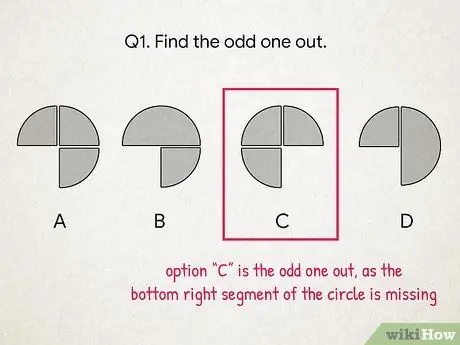 Решите вопросы о невербальном рассуждении, шаг 1