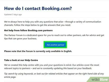 Связаться с Booking.com Шаг 2