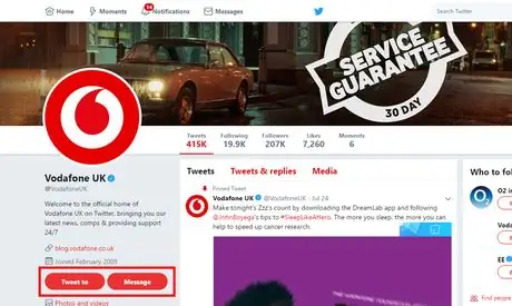 Свяжитесь с vodafone на twitter