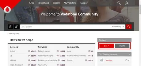 Официальное сообщество Vodafone Reg or Log in