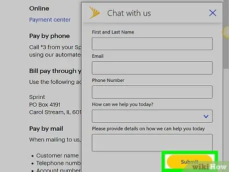 Связаться со Sprint Step 4