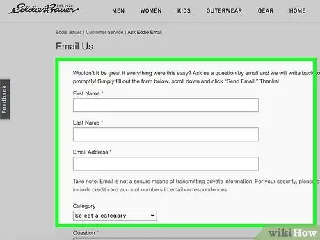 Связаться с Эдди Бауэром Шаг 2