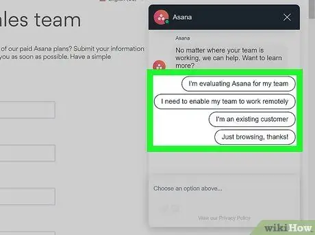 Обратиться в службу поддержки Asana Шаг 1