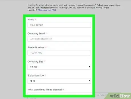 Обратиться в службу поддержки Asana Шаг 3