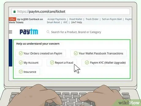 Обратитесь в службу поддержки Paytm Шаг 6