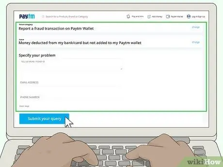 Обратитесь в службу поддержки Paytm Шаг 7