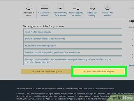 Свяжитесь с Norton Antivirus Шаг 2