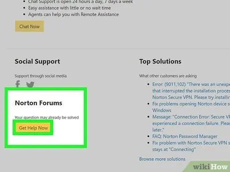 Свяжитесь с Norton Antivirus Шаг 4