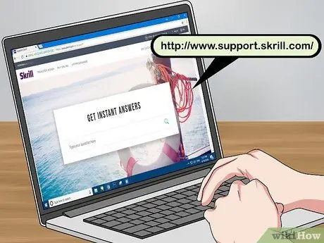 Связаться со Skrill Шаг 1