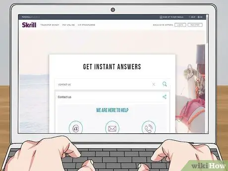 Связаться со Skrill Шаг 2