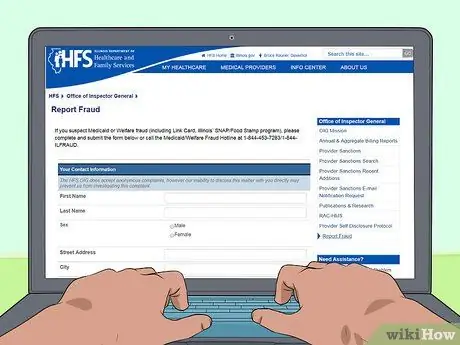 Сообщить о мошенничестве со ссылочной картой Шаг 1