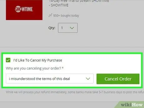 Верните ваучер Groupon Шаг 14