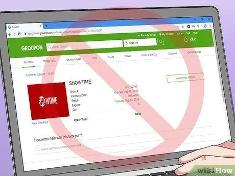 Верните ваучер Groupon Шаг 4
