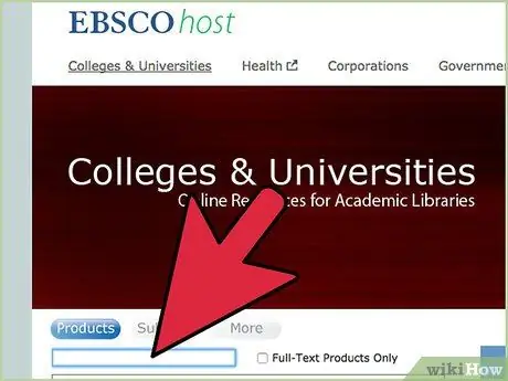 Поиск в базе данных EBSCOhost Research Шаг 2