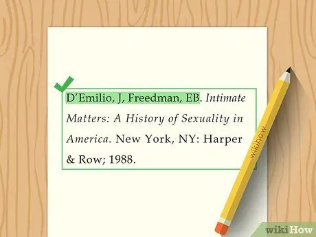 Цитировать в стиле AMA, шаг 2