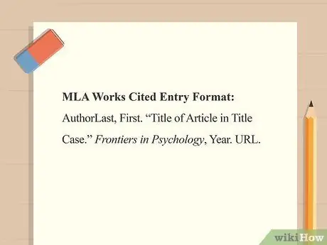 Cite Frontiers in Psychology Шаг 1