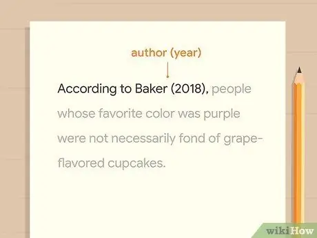 Процитируйте диссертацию в APA Step 2