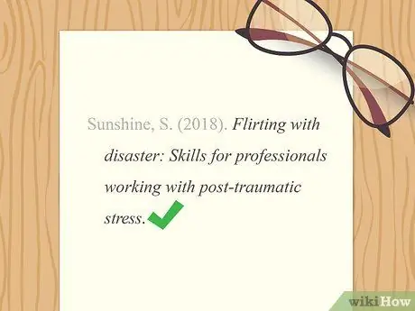 Цитируйте отчет в APA Step 3