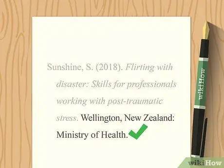 Цитируйте отчет в APA Step 4