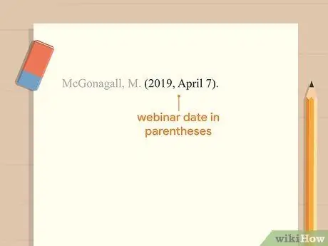 Процитируйте веб-семинар в APA Step 2