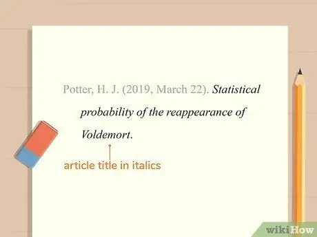 Цитируйте веб-статью в APA Step 3